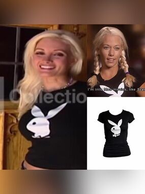 Vintage 1990s Playboy Bunny T-shirt As Seen On Holly Madison & Kendra Wilkinson